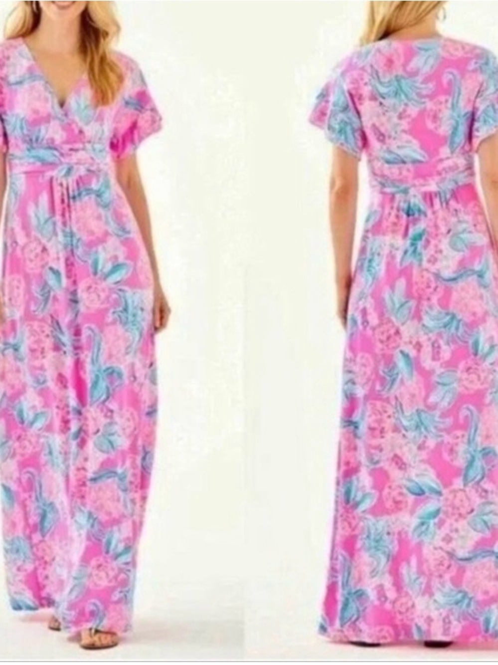 New With Tags Lilly Pulitzer Jessi Maxi Dress in Pinking Positive.